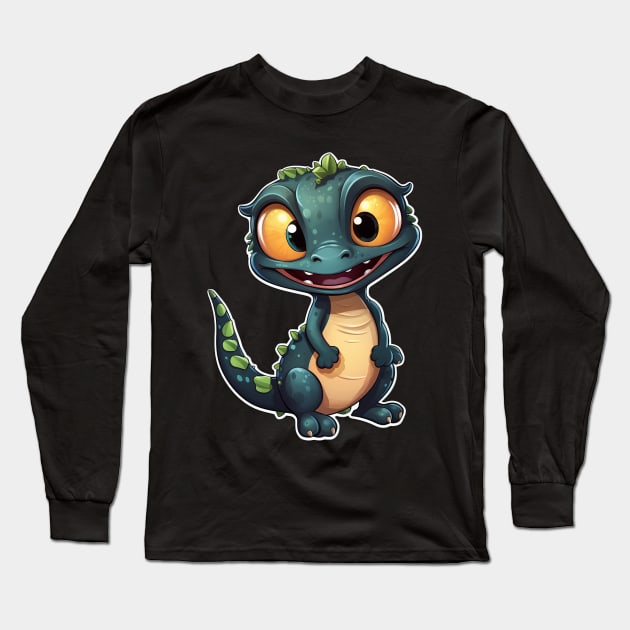 Cute Gecko - Gecko Mom Funny Geckos Long Sleeve T-Shirt by fromherotozero